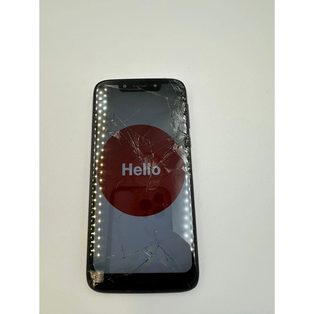 Motorola Moto G7 Play XT1952-3 Verizon Black Cracked Screen For Parts Repair